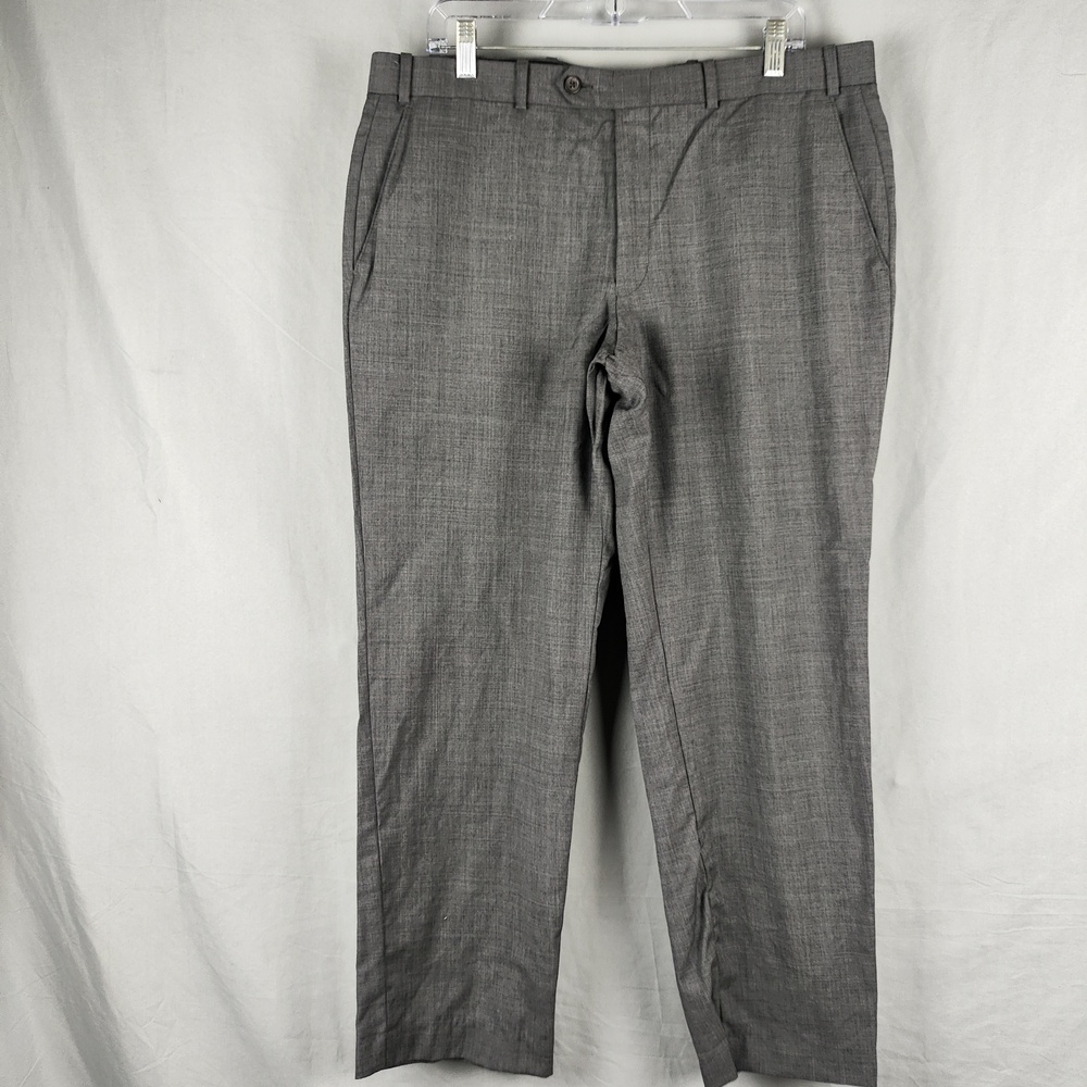 Lauren Ralph Lauren Dress Pants Mens 36x30 Gray Wool Flat Front Straight Leg